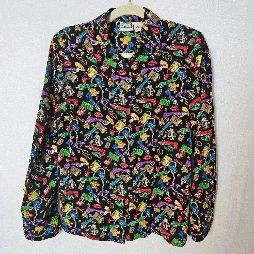 ♥Edward petite VINTAGE NORSTROM shopping SILK blouse